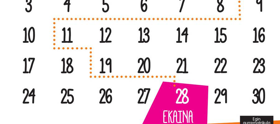 Aurrematrikula epea irekita!