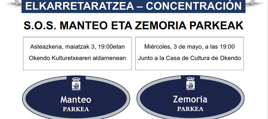 Concentración: Okendon miércoles 3 de mayo (19:00)