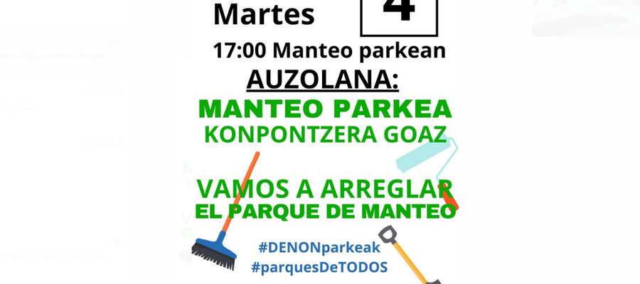 Manteon auzolana: txukunketa / Arreglo (2023-07-04)