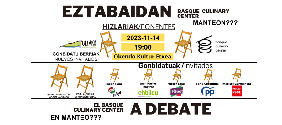 Eztabaida/Debate: Basque Culinary Center Manteon? (2023-11-14)