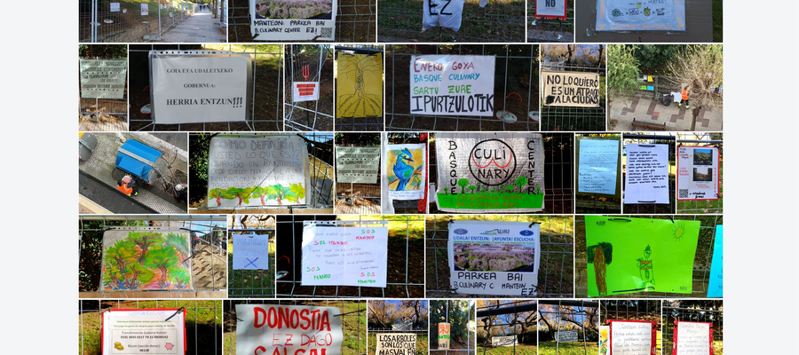 Kartelak zuhaitzen alde  // Carteles para defender los árboles (