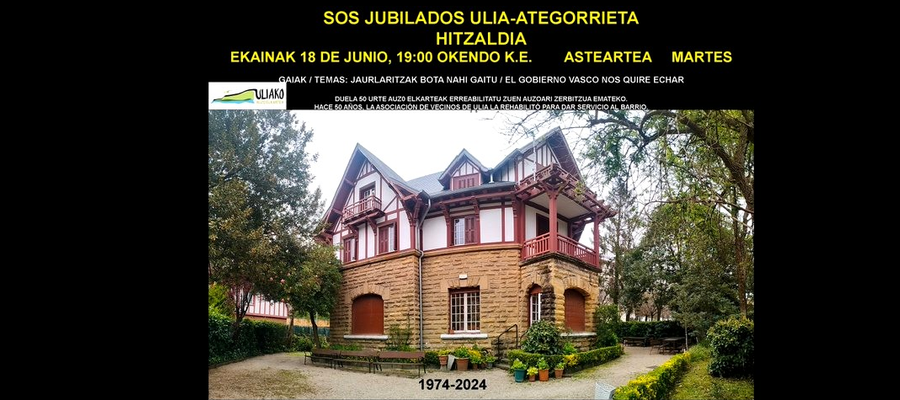 Hitzaldia / Conferencia: "Nos quieren echar" (2024-06-18, 19:00)