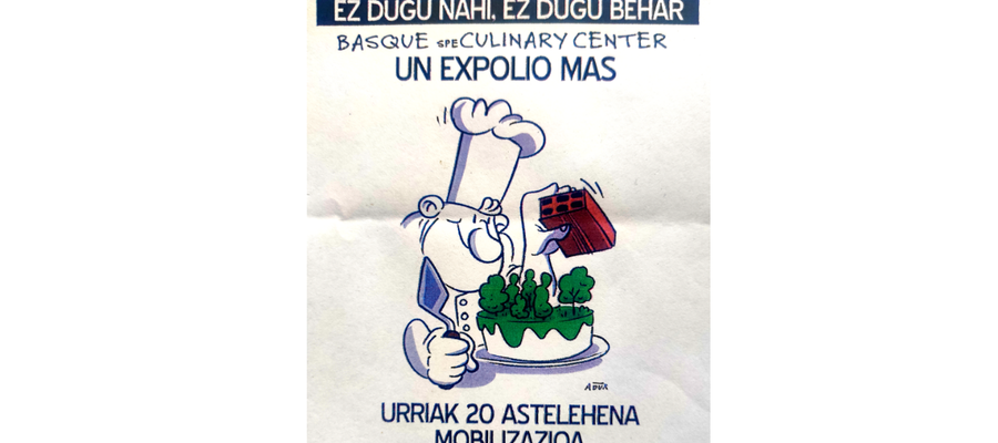 Manteoko BASQUE CULINARY CENTER - Protesta (2025-10-20 - 18:00)
