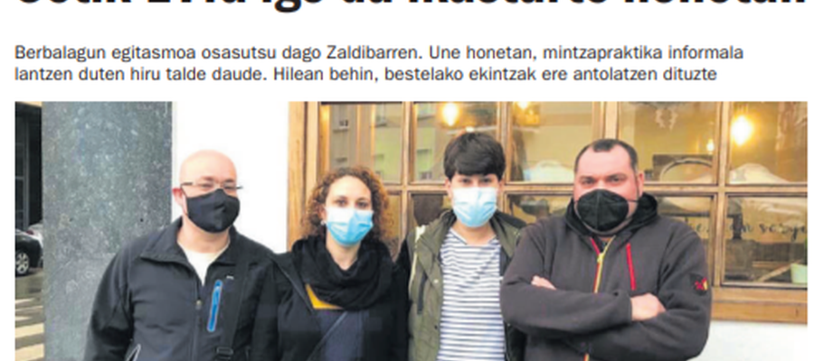 ZALDIBARKO BERBALAGUNA ANBOTO ALDIZKARIAN