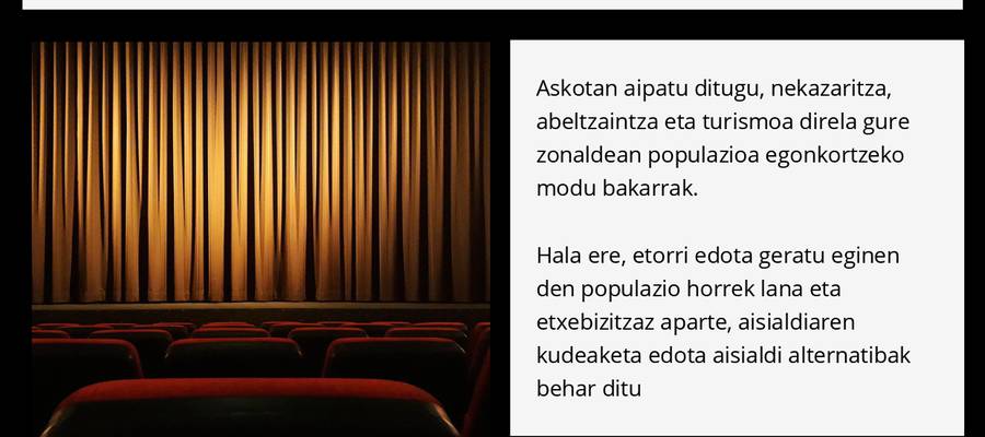 Auñamendi Kultur hausnarketa- Reflexion en torno a la cultura en Auñamendi