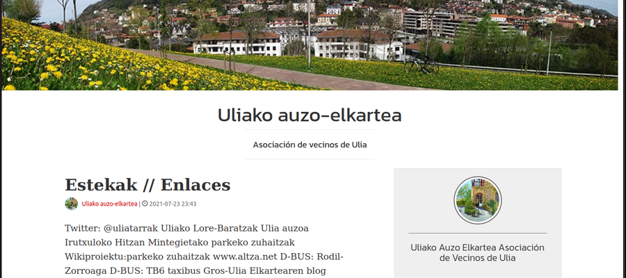 Berpiztu da Uliako Auzo Elkarteko bloga // De nuevo en marcha el blog