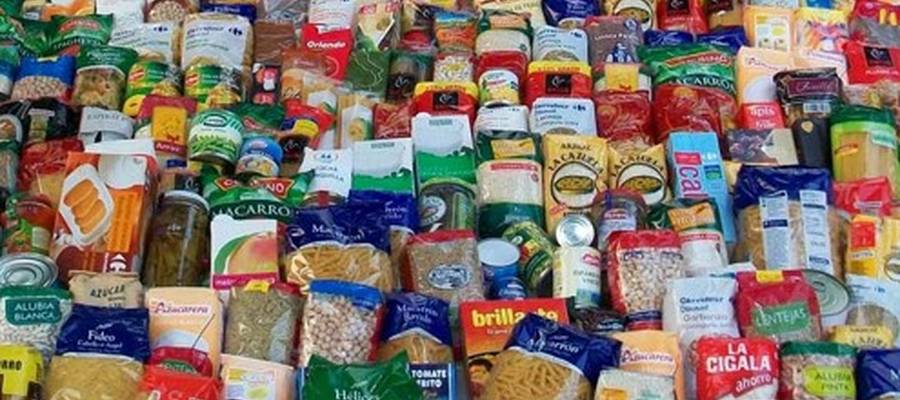 9.046 kilo elikagai eta 5.544 € bonotan